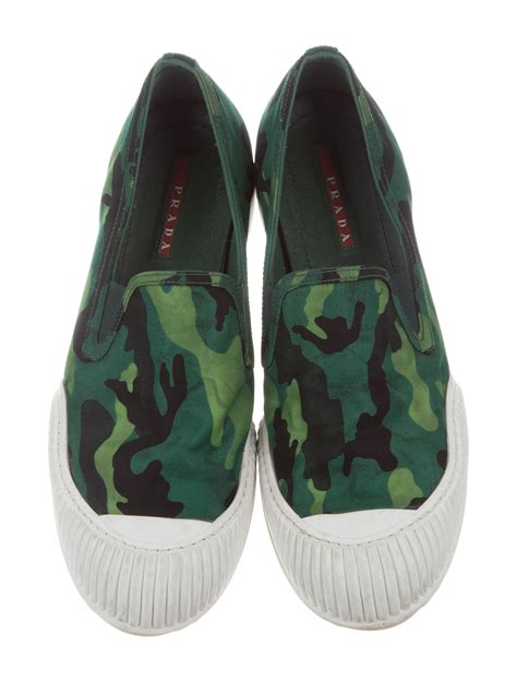 prada slip on sneakers red|prada camouflage sneakers.